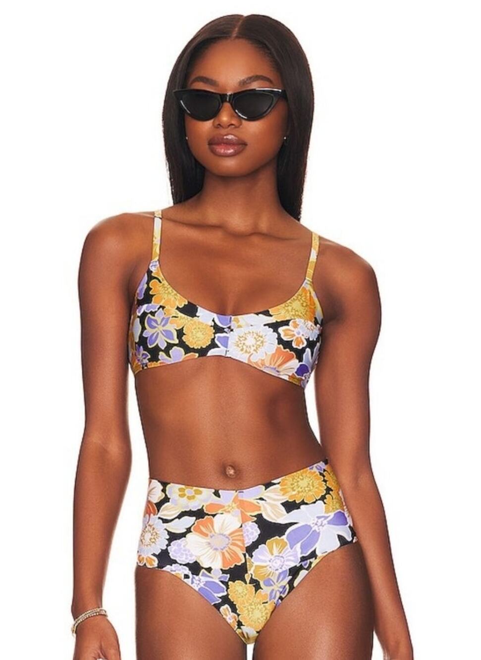 L*Space Fused Alec Bikini Top in Sugar and Spice Floral Size Small NWT